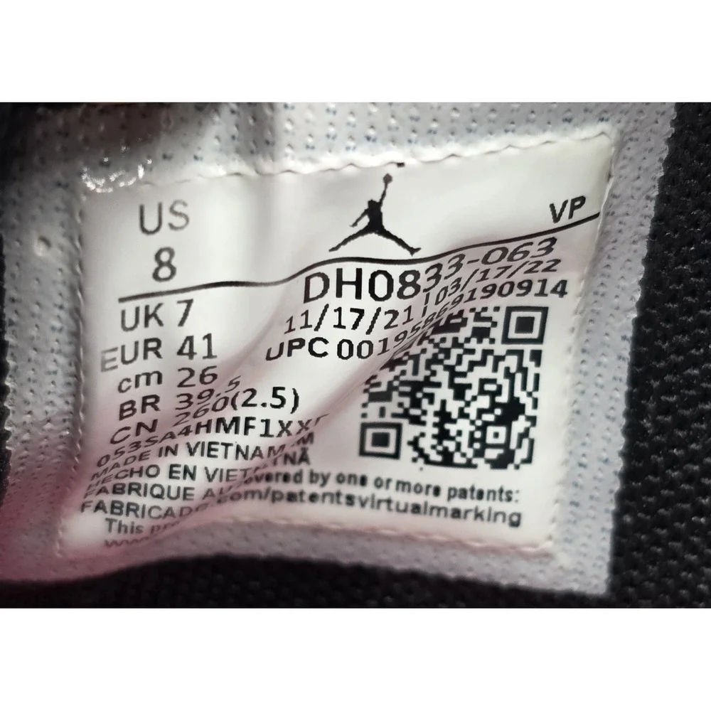 Air‎ Jordan 36 XXXVI Low Black Multi Color DH0833-063 Mens 8 Basketball Shoes